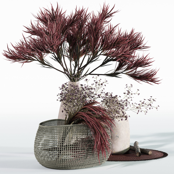 Wine colored decorative set