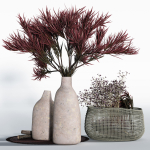 Wine colored decorative set