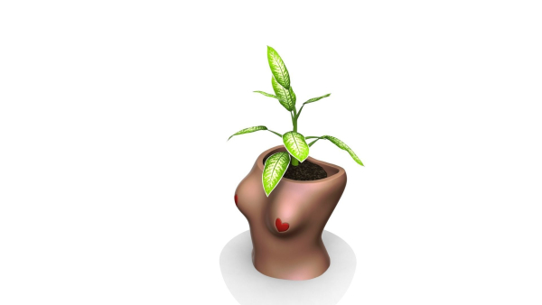 Woman pot 3 - STL FOR 3D PRINTING