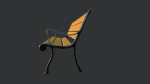 Wood bench semi realistic