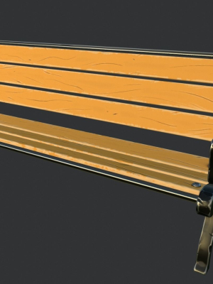 Wood bench semi realistic