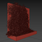 Wooden box ivy plants 01