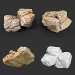 Yellow Horizontal Rock Modular 221123 - Ultra HD 16K Texture