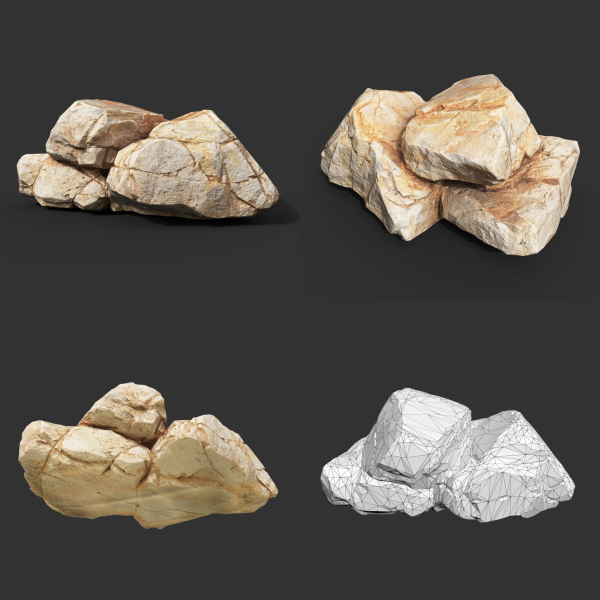 Yellow Horizontal Rock Modular 221123 - Ultra HD 16K Texture