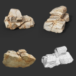 Yellow Horizontal Rock Modular 221123 - Ultra HD 16K Texture