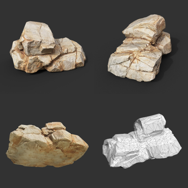 Yellow Horizontal Rock Modular 221123 - Ultra HD 16K Texture