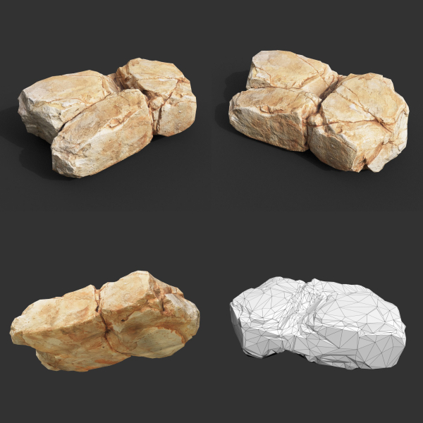 Yellow Horizontal Rock Modular 221123 - Ultra HD 16K Texture