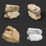 Yellow Horizontal Rock Modular 221123 - Ultra HD 16K Texture