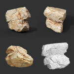 Yellow Horizontal Rock Modular 221123 - Ultra HD 16K Texture